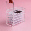 False Eyelashes Storage Box 5 Layers Acrylic Pallet Lash Holder For Eyelash Extension Individual Lash Volume Display Stand Tools (Transprent)