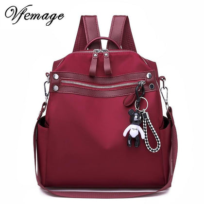 Vfemage Oxford Women Backpack Fashion Female Small Bagpack Schoolbag for Teenager Girls Multifunction Backpack 2019 Sac A Dos