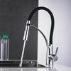 Led Kitchen Faucets With Rubber Design Chrome Mixer Faucet For Kitchen Single Handle Pull Down Deck Mounted Crane For Sinks 7661