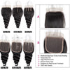 Allove Brazilian Loose Wave Bundles With Closure 100% Human Hair 2/3Bundles With 4X4 Lace Closure Middle Part Non Remy Hair Weft