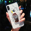 Jamular Bling Glitter Star Clear Phone Case For Iphone Xs Max Xr X 7 8 6 6S Plus Cute Cat Ice Cream Quicksand Back Cover Capa
