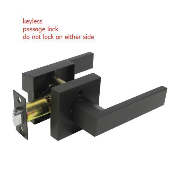 Probrico Keyless Interior Door Locks Stainless Steel Heavy Duty Locker Black/Satinnickel Locksets For Bathroom Kitchen Bedroom