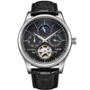 Lige Brand Men Watches Automatic Mechanical Watch Tourbillon Sport Clock Leather Casual Business Retro Wristwatch Relojes Hombre