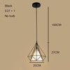 Modern Industrial Cage Pendant Light Earth Pandent Lamp Vintage Iron Hanglamp Diamond Pyramid Bird Loft Lamp Dining Room Kitchen