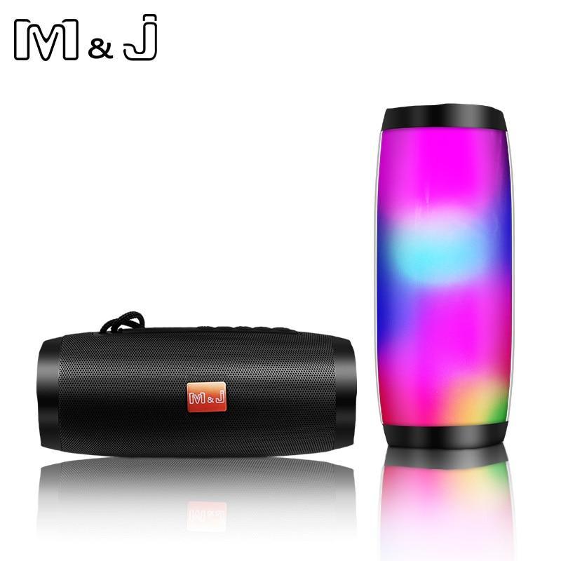 Wireless Bluetooth Speaker Led Portable Boom Box Outdoor Bass Column Subwoofer Sound Box  With Mic Support Tf Fm Usb Subwoffer