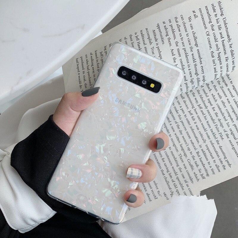 Dchziuan Fashion Conch Shell Shine Phone Case For Samsung Galaxy S10 Plus S8 S9 Plus S7 Edge Note 8 9 Cover Soft Silicone Cases