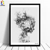 Nordic Cuadros Posters And Prints Black White Wall Art Canvas Painting Girl Picture For Living Room  Scandinavian Home Decor