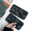 Cool Army Green Camouflage Phone Cases For Iphone Xr Xs Max 6S 7 8Plus Tempered Glass Finger Ring Hide Kickstand Retro Back Cove