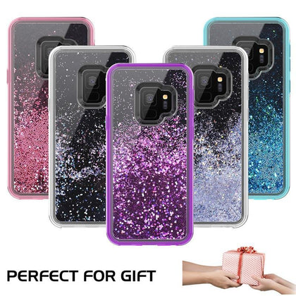 Luxury Quicksand Hard Case TPU Pink For Samsung Galaxy S9 Plus Case For Samsung S9 Plus Cases Glitter Bling Liquid Cover S9plus