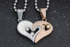 Mens Stainless Steel Chain Black White Heart Love Necklaces For Couples Paired Suspension Pendants For Men Women Sn102 5%