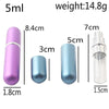 1 Pcs Hot Selling 5Ml Refillable Portable Mini Perfume Bottle &Traveler Aluminum Spray Atomizer Empty Parfum Bottle