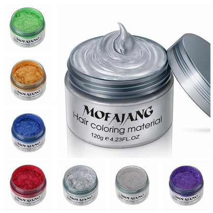 Harajuku Style Styling Products Hair Color Wax Dye One-time Molding Paste Seven Colors Hair Dye Wax Maquillaje Make Up