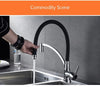 Kitchen Faucets Chrome Kitchen Tap Sink Crane Deck Mount Pull Down Sprayer Nozzle Torneira De Cozinha Mixer Water Taps 866016