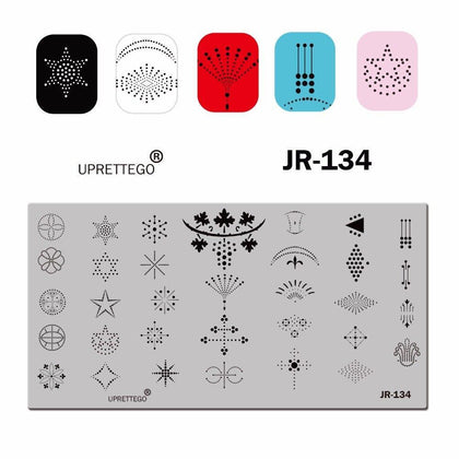 2018 Stainless Steel Stamping Plate Template Xmas Dot Geometric Flower Bird Owl Pigeon Vintage Alphabet  Nail Tool JR131-140