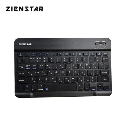 Zienstar Russian Wireless Keyboard Bluetooth 3.0 for IPAD ,MACBOOK,LAPTOP,TV BOX Computer PC ,Tablet with Rechargeable Battery
