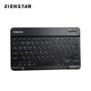 Zienstar Russian Wireless Keyboard Bluetooth 3.0 For Ipad ,Macbook,Laptop,Tv Box Computer Pc ,Tablet With Rechargeable Battery (Russia Black)