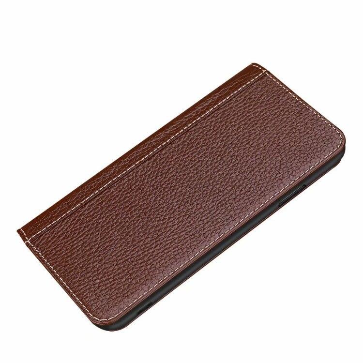 Ckhb Luxury Lichee Pattern Genuine Leather Case For Iphone 6 6S Plus 7 8 Plus Folio Flip Case Cover Card Holder Smart Cover Case