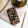 Luxury Phone Case For Iphone X Xs Max Xr Brown Stitching Leopard Print Coque Hidden Bracket Ring For Iphone 6S 6 7 8 Plus Cover