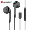 Langsdom Type C Earphone For Auriculares Xiaomi In Ear Headphones With Mic Kulakl K Hifi Bass Headset For Samsung Usb C Phone