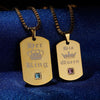 Uloveido Her King And His Queen Necklaces & Pendants Titanium Couple Gold Color Necklace Stainless Steel Suspension Gifts Sn118 (One Pair Pendants)