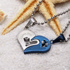 Mens Stainless Steel Chain Black White Heart Love Necklaces For Couples Paired Suspension Pendants For Men Women Sn102 5%