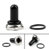 Areyourshop Auto Car Toggle Switch Boot 12Mm Rubber Waterproof Cover Cap T700-3 Black 1/4Pcs Wholesale Switched