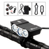 Waterproof Bike Light 3Xt6 Led Front Bicycle Headlight 4 Modes Safety Night Cycling Lamp+Rechargeable Battery Pack+Charger