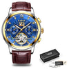 Lige Men Watches Automatic Mechanical Watch Fashion Diamond Clock Male Stainless Steel Waterproof Watch Men Relogio Masculino