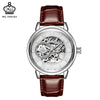 Orkina Male Mechanical Hand-Wind Skeleton Wristwatch Luminous Hands Watch For Men