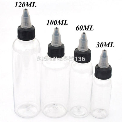 5pcs 30ml/60ml/100ml/120ml PET Bottle E Liquid Refillable Bottle With Pen Shape And Twist Off Caps Empty E juice Dropper Bottle