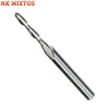 Nk Mixtos 10X 2 Flute End Mill Milling Cutter, Cutting Edge Diameter 2Mm, Shank Diameter 3.175Mm, Flute Length 12Mm