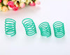 10 pcs Plastic Colorful Cats Toy Spiral Springs Set