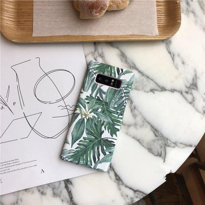 DCHZIUAN Plants Leaf Case For Samsung Galaxy S7 Edge S9 S8 Plus NOTE 8 Fashion Hard PC Phone Cover For Coque Samsung S8 Case