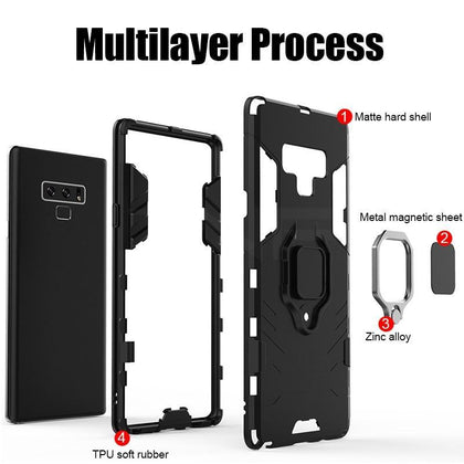 ZNP Luxury Armor Phone Case With Holder Full Cover For Samsung Galaxy Note 9 Shockproof Shell for Samsung Note 9 Protection Case