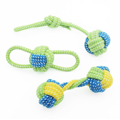 1PCS Puppy Dog Pet Toy Cotton Rope Chew Knot Dog Toys Tooth Cleaning Resistant to Bite Interactive For Puppy Pet Training Game