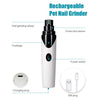 Electric Pet Nail Grinder Pet Paws Trimmer Dog Nails Grooming Tool Cat Nail Clipper Trimming Cutter Usb Charging Pet Shop Supply (White Universal)
