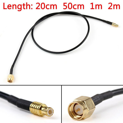 Areyourshop RG174 Cable MCX Male Plug To SMA Male Straight Crimp Coax Pigtail 20cm 50cm 1M 2M Wholesale Connector Plug Jack