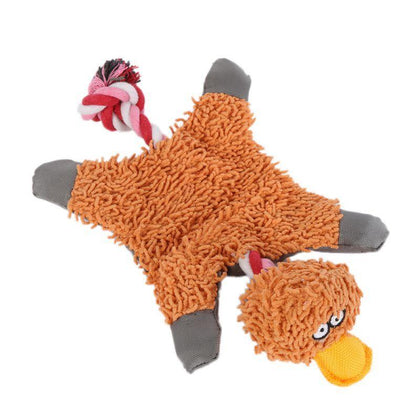 Lovely 32*19cm Pet Supply Cute Papa Duck Plush Dog Toy With Rope Dog Toys