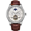 Lige Men Watches Brand Automatic Mechanical Watch Tourbillon Sport Clock Leather Casual Business Wristwatch Gold Relojes Hombre