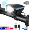 Bike Light Led Flashlight With Bell + Horn Luces Bicicleta Lamp Mtb Road Cycling Headlight Bicycle Accessories