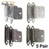 Probrico 5 Pair Self Close Cabinet Door Hinge Kitchen Cupboard Flush Hinge Antique Furniture Hardware