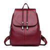 Casual Double Zipper Women Backpack Large Capacity School Bag For Girl Brand Leather Shoulder Bag 2018 Lady Bag Travel Backpack