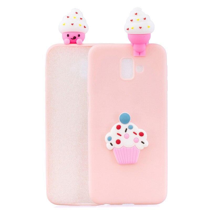 For Samsung J6 Plus Case On For Coque Samsung Galaxy J4 J6 Plus 2018 Case Cover 3D Unicorn Panda Doll Soft Silicone Phone Cases