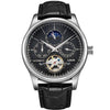 Lige Men Watches Brand Automatic Mechanical Watch Tourbillon Sport Clock Leather Casual Business Wristwatch Gold Relojes Hombre