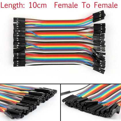 Areyourshop 40Pcs Dupont Wire Jumper Cables 10cm M-M M-F F-F 1P-1P For Arduino Breadboard 10cm Wholesale Cables