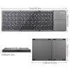 Portable Folding Bluetooth Wireless Keyboard Russian Rechargeable Foldable Touchpad Keypad For Ios Android Windows Ipad Tablet