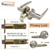 Probrico Locksets Stainless Steel Locks Entrance/Privacy/Passage Door Lock Brushed Nickel Door Knob Door Lever Handle Dl815Sn