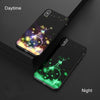 Vbnm Luxury Luminous Glass Case For Iphone 7 8 6 6S Plus X Xs Cool Beautiful Tempered Glass Cover For Iphone 8 Plus 7 Pus Case