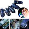 4*120Cm Laser Nail Foil Firworks Holographic Transparent Refraction Manicure Nail Art Decos Lucency 8 Patterns Starry Stickers