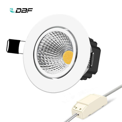[DBF]1 Super Bright Recessed LED Dimmable Downlight COB 6W 9W 12W 15W LED Spot light LED decoration Ceiling Lamp AC 110V 220V
